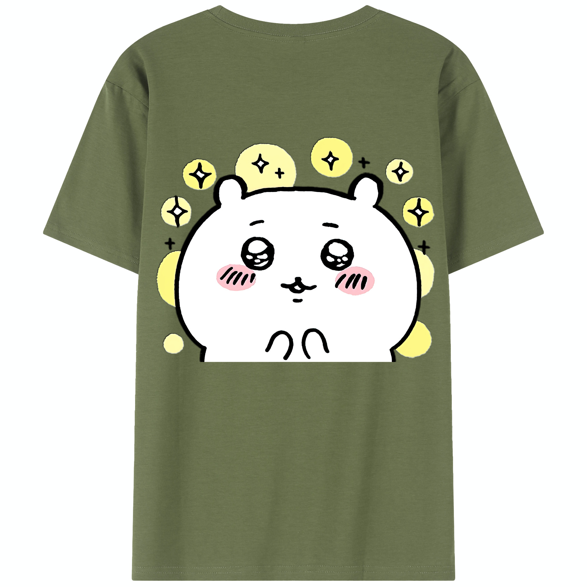 （画像用） ちいかわ ちいかわ Chii-kawa chiikawa 綿100％半袖Tシャツ（背面プリント）